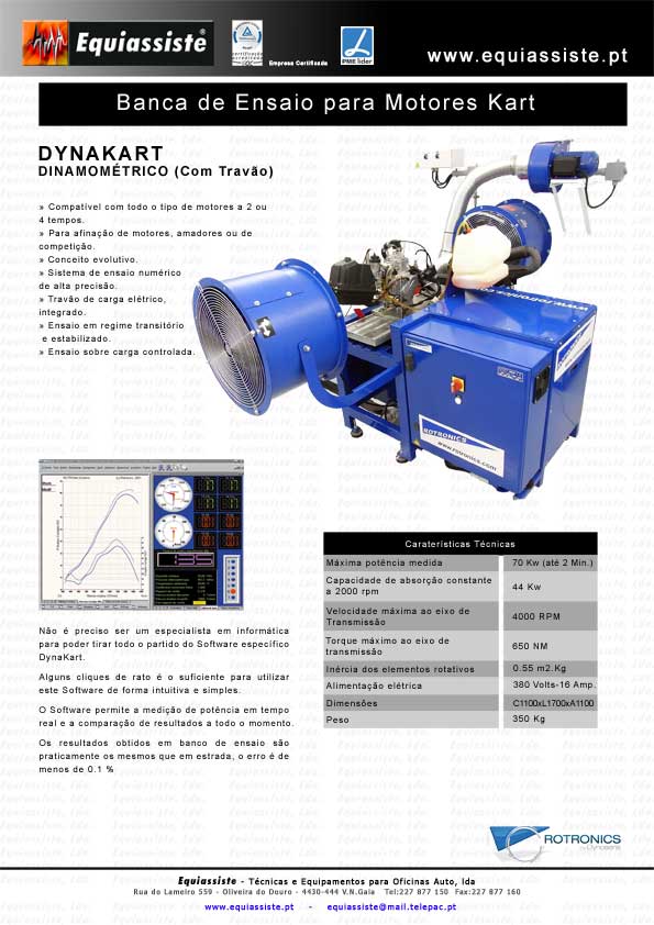 Rotronics Portugal Bancos de Potência Dinamométrico para KART